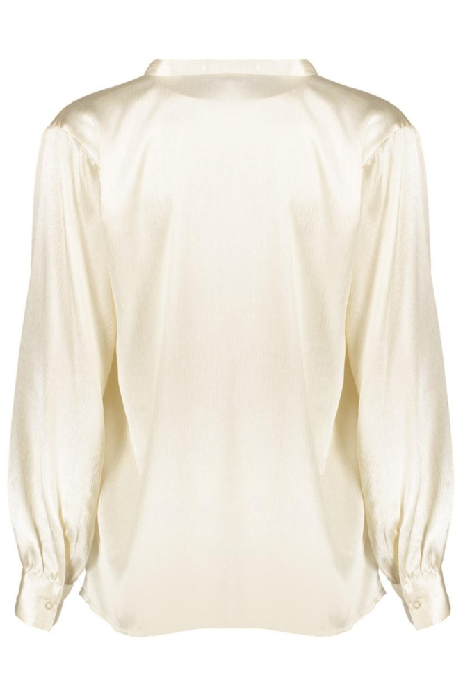 SATIN LOOK TOP MET STRIKDETAILS 53546 14 CHAMPAGNE